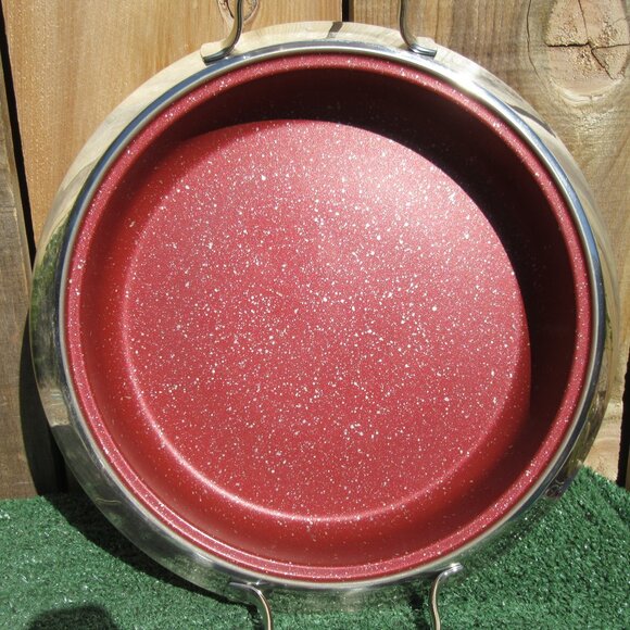 New Curtis Stone Red Multipurpose Non-Stick Durapan Stainless Steel 12" Pan Lid - Picture 4 of 7